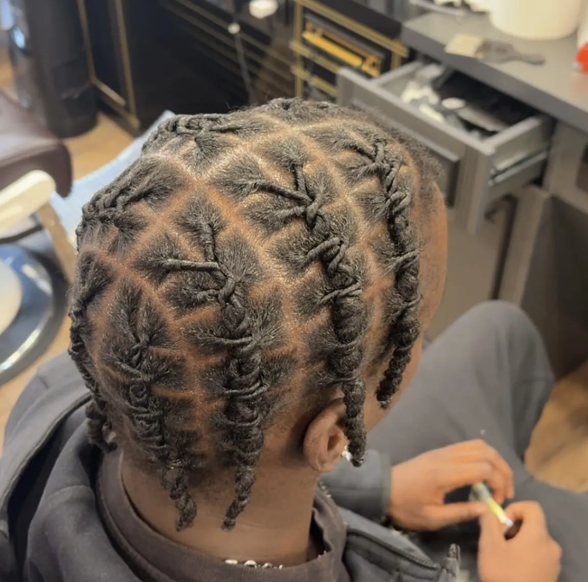 Barrel twist sur locks, Doumams Barber 95